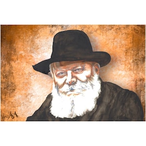 Chabad Lubavitch Rebbe Jewish Fine Art Print