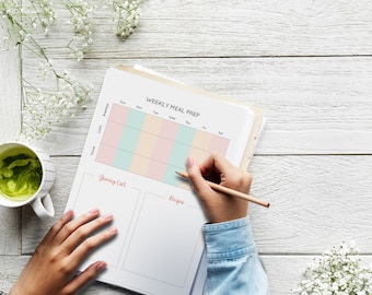 Weekly Meal Plan and Daily Schedule Printable PDF