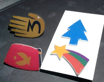 Gravity Falls Pins - Cipher Wheel Zodiac Pines Family pins for Dipper, Mabel, Stan and Ford/Journal 3
