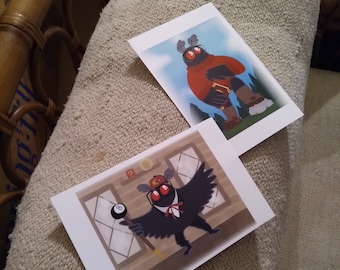 Mothman in Gravity Falls - Stanford Pines and Stanley Pines cryptid print on photo paper (4x6 in)