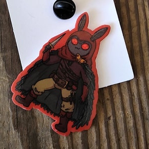 Mothman DnD rogue pin- Cute Dungeons and Dragons Cryptid pinback pin (2 inch tall pin)