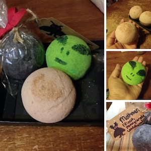Cryptid Bathbomb Combo Set of three 8 oz each- Alien, Mothman, Bigfoot bath bomb- With Shea Butter and Fragrance Oil