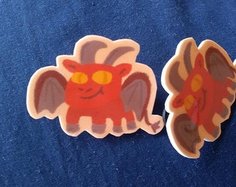 Jersey Devil Pin - Süßer Cryptid Pin - (2 Zoll breit)