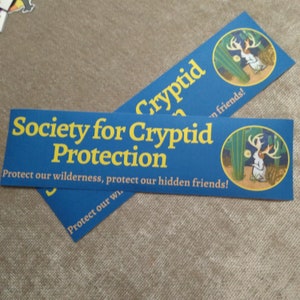 Society for the Protection of Cryptids- Jackalope Vinyl Paper Bumper Sticker