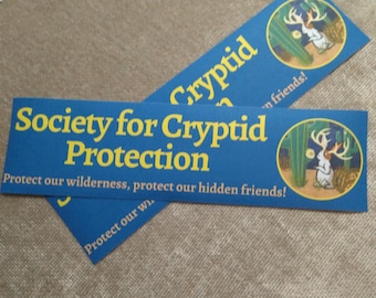 Sociedad para la Protección de los Críptidos - Pegatina de vinilo para parachoques de Jackalope