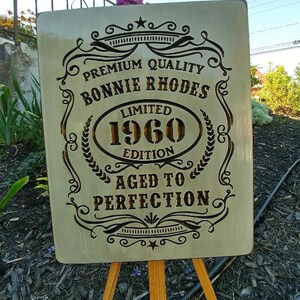 Aged to Perfection birthday sign, Vintage birthday sign, Birthday sign, rustic birthday sign, birthday gift, year born sign, Happy Birthday
