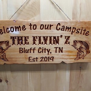 Personalized Campsite sign, Welcome to our Campsite sign, Camping sign, Family name sign, camp sign,Camping, sign, established sign