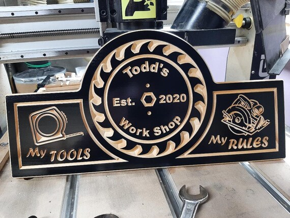 Work Shop Sign Personalized Shop Sign Wood Shop Sign Garage - Etsy