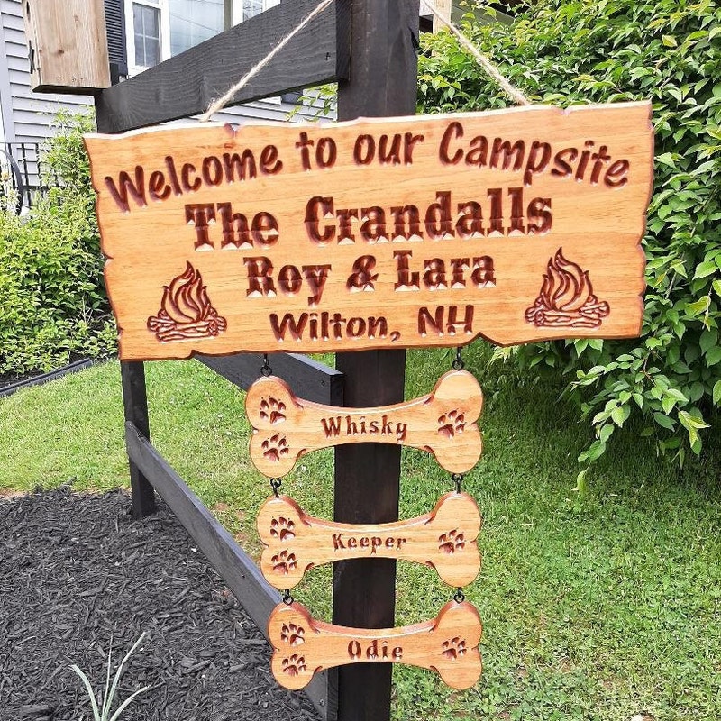 Wooden Name Camp Sign - Etsy