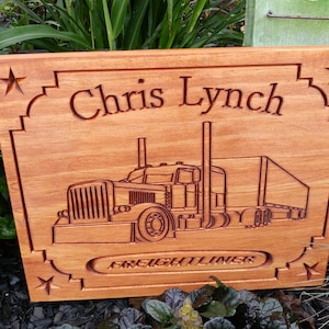 Personalized truck drivers sign,Truck drivers personalized plaque Semi truck, 18 wheeler gift, retirement gift,truckers gift