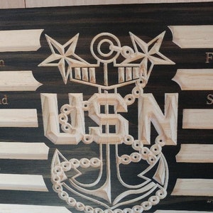 US Navy Master Chief Flag, Sign, US Navy Gift, Master Chief, Engraved ...