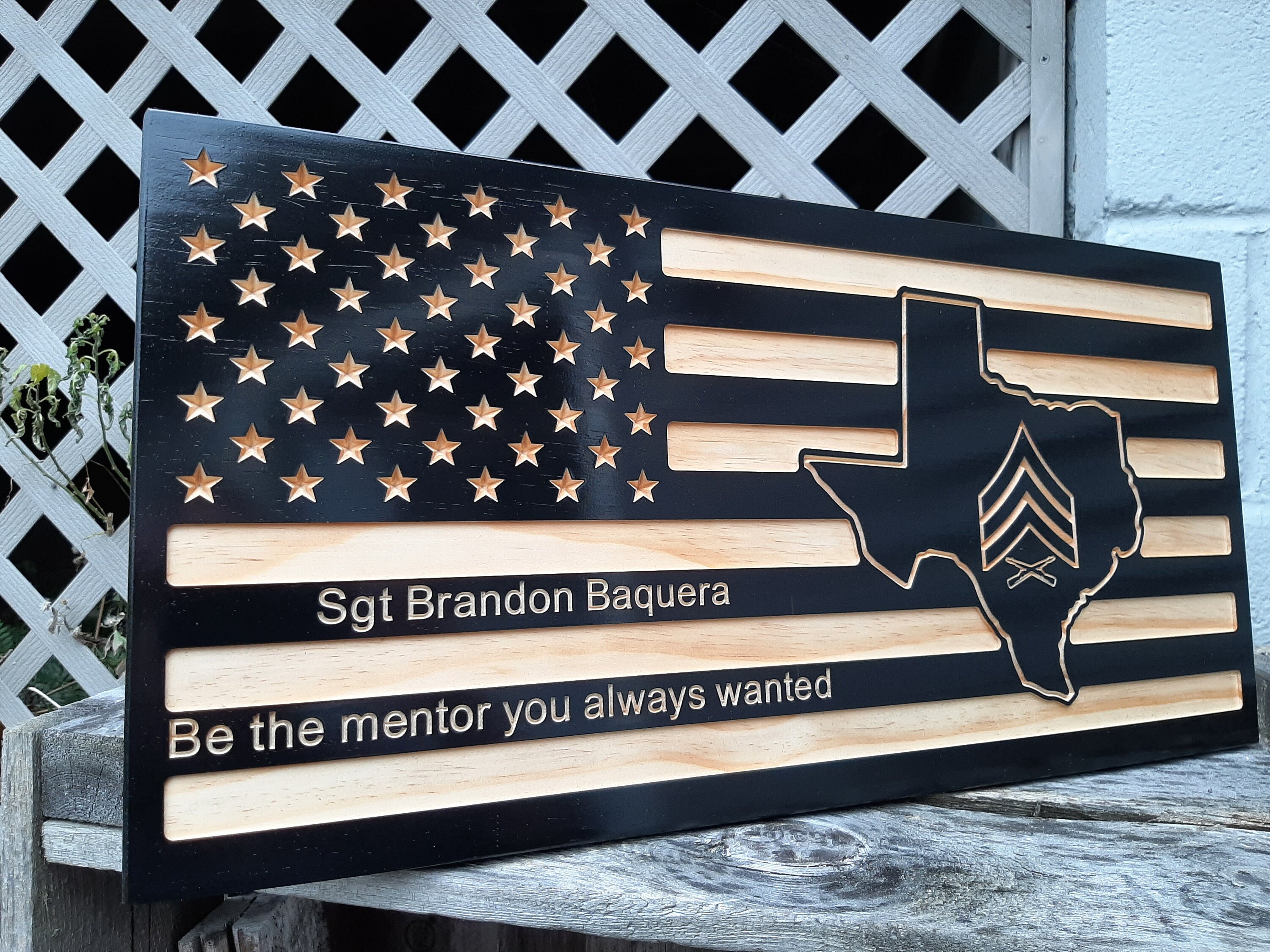 Texas Custom Flags Texas State Flag, Texas, Wooden Flag, Personalized Texas Flag, Military ...