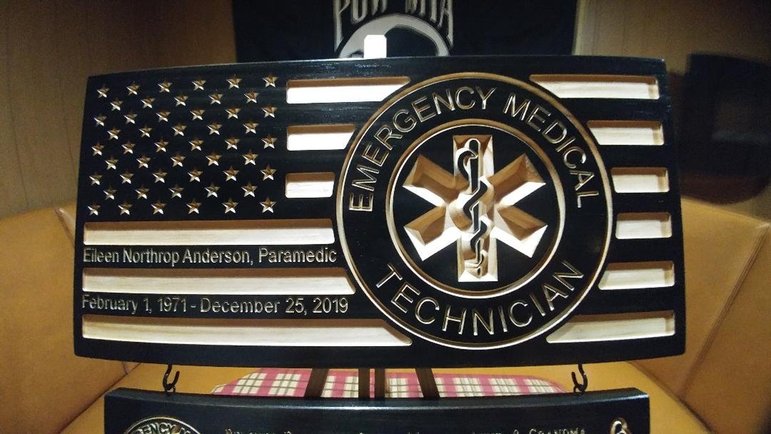 Personalized EMT Flag EMT gift Emergency Medical Technician Etsy