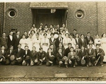 Ethel Carey ~ Carte d'identité pour placard ~ Photo de classe édouardienne Leesburg Ohio ~ Photo d'identité pour placard ~ Photo ancienne