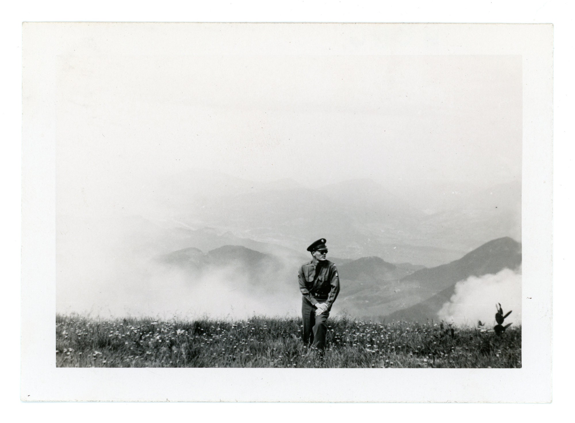 Man in the Clouds Vintage Photo Army Soldier in Uniform Etsy