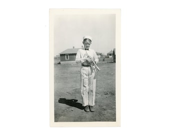 Boogie Woogie Bugle Boy ~ Vintage Snapshot ~ Vintage Photo B1