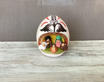 Peruvian Hand-painted Nativity Scene, Handmade Polymer Clay