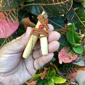 kuripe Applicator, Palo Santo Kuripe, Shaman Ritual Ceremony kuripe, Shaman Pipe