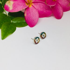 Four Leaf Clover Earrings, Sterling Silver Stud Earrings, Shamrock Leaf, Good Luck Earrings