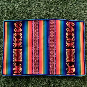 Handwoven Andean Manta, Shamanic Altar Cloth, Indigenous Textile (44x29cm)
