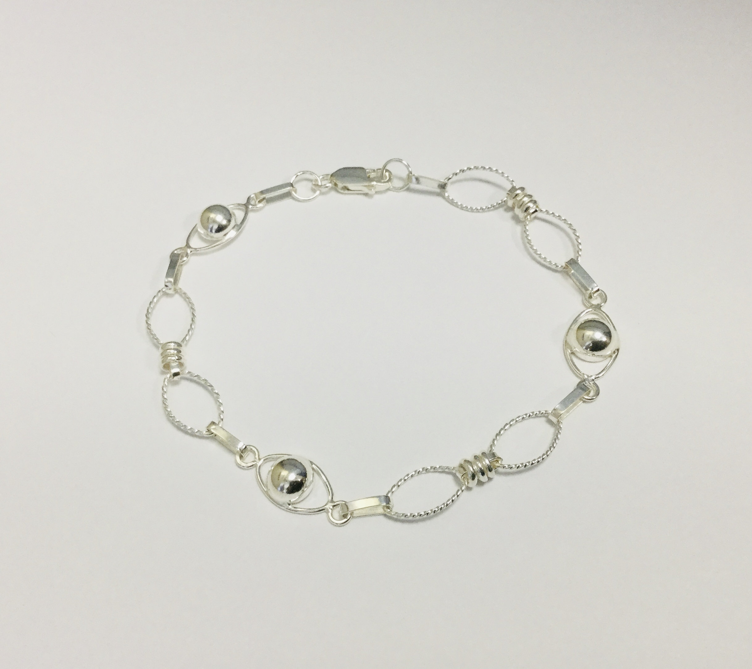 sterling silver chain bracelet womens