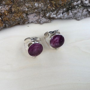 Purple Spiny Oyster Sterling Silver Ring, Reversible Ring, Lapis Lazuli Ring, Adjustable Ring Size 5 1/2- 7