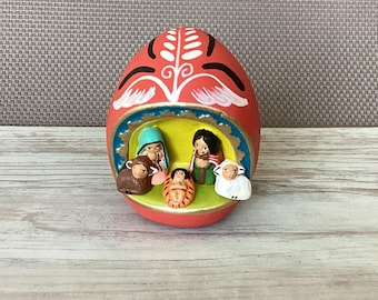 Peruvian Hand-painted Nativity Scene, Handmade Polymer Clay