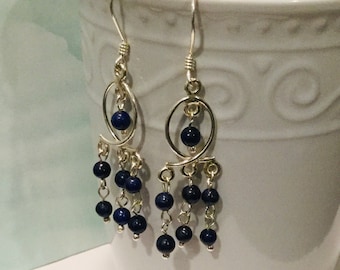 Orecchini a goccia con acchiappasogni in argento sterling da 4,60