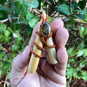 Unieke kuripe zelfapplicator, palo santo kuripe, sjamaanrituele ceremonie kuripe, sjamaanpijp