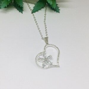 Sterling Silver Heart Necklace, Heart Pendant, Minimalist Necklace, Gift For Her