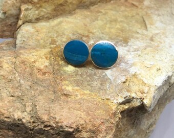 Chrysocolla Earrings, Turquoise Chrysocolla Earrings, Natural Stone Earrings, 950 Sterling Silver Earrings