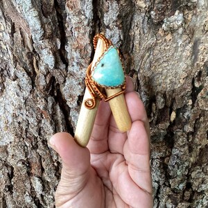 Unique kuripe Self Applicator, Palo Santo  Kuripe, Shaman Ritual Ceremony kuripe, Shaman Pipe
