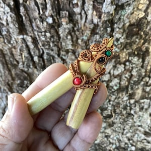 Unique kuripe Applicator, Palo Santo Kuripe, Shaman Ritual Ceremony kuripe, Shaman Pipe
