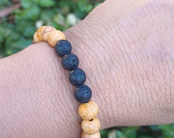 Braccialetti Palo Santo LAMARE – Fatti A Mano In Legno Naturale, Aroma Rilassante, Design Moderno E Discreto, Energia Positiva - 4