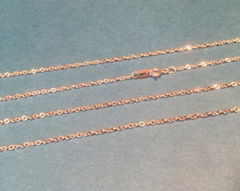 Cable Chain in Solid Sterling Silver, 16, 18, 20 and 22 inches Chain