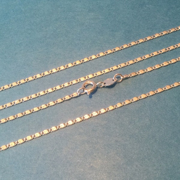 Collier chaîne en argent sterling escargot de 2 mm, délicat collier chaîne en argent escargot Chaîne de 16, 18,20 po.