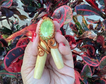 Unique kuripe Self Applicator, Palo Santo Kuripe, Shaman Ritual Ceremony kuripe, Shaman Pipe