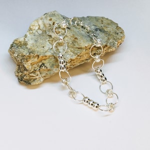Sterling Silber Perlen Armband, Silber Perlen Armband, Minimalist Schmuck, Silber Armband, Geburtstagsgeschenk