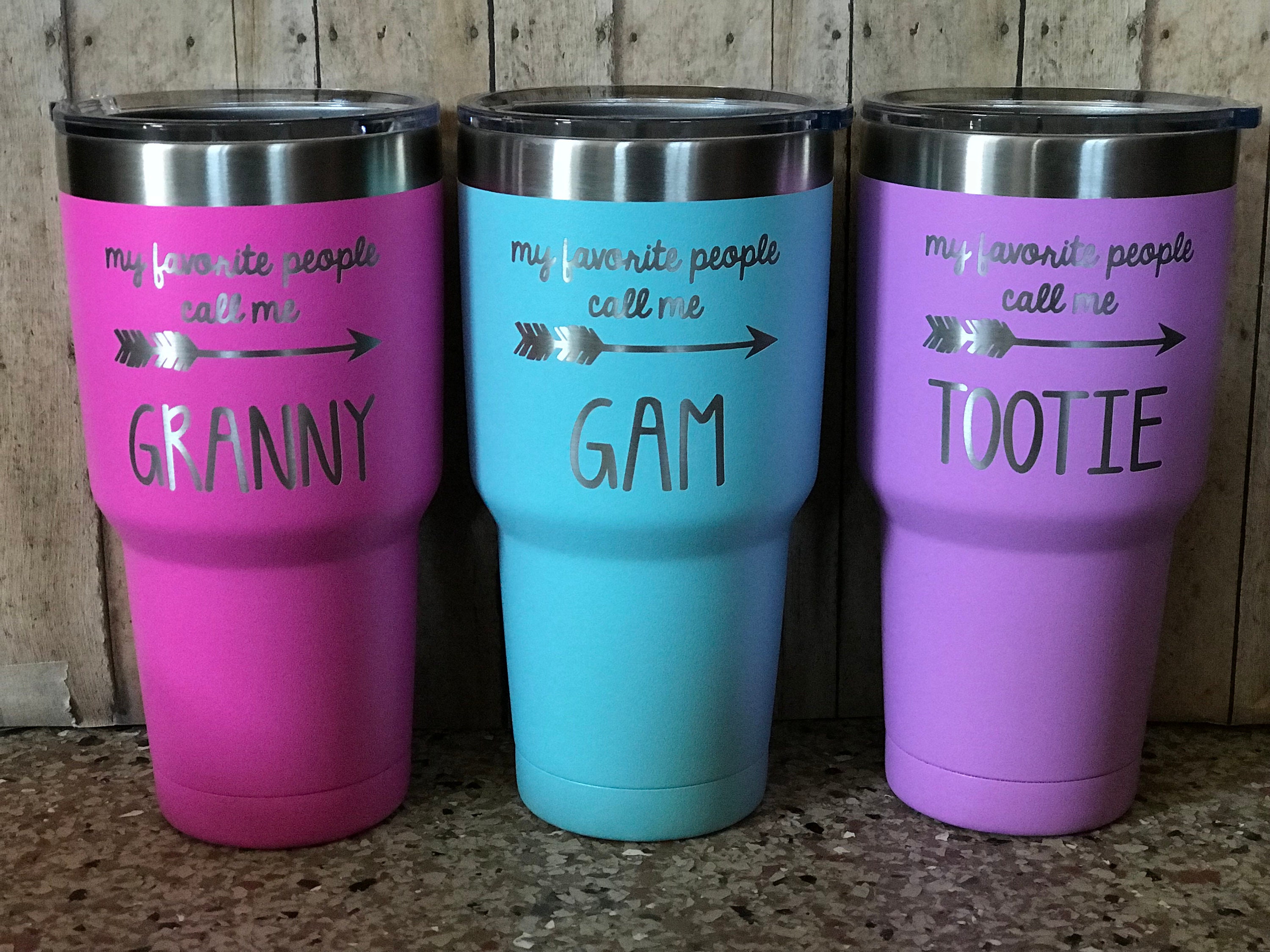 30 oz Personalized Monogrammed Coffee Tumbler Grandma Gift Etsy