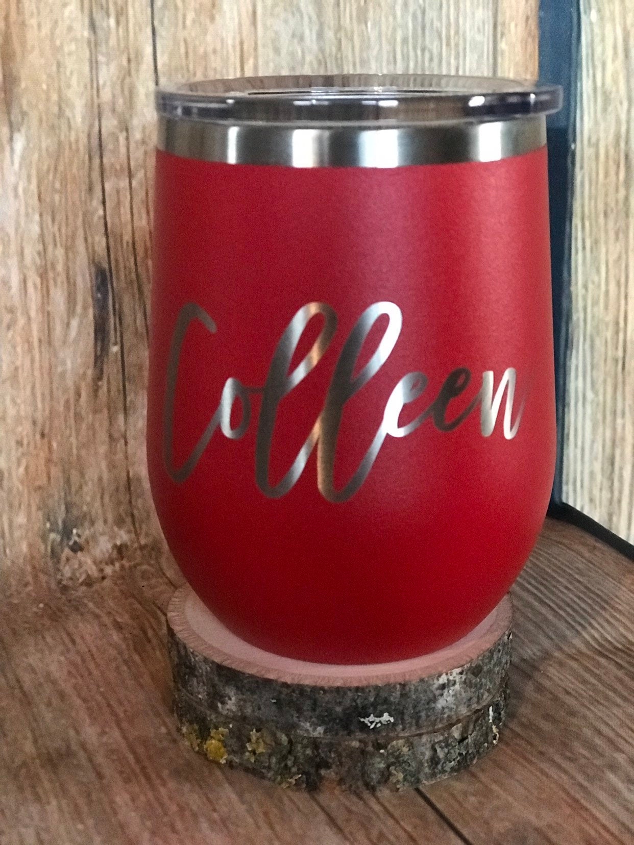 12 oz insulated wine tumbler personalized wine tumbler with Etsy