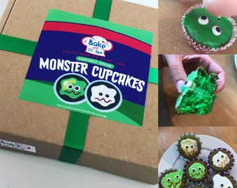 Garishly Green Monster Cupcakes