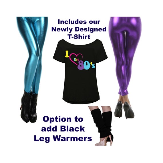 80s shiny leggings cheap