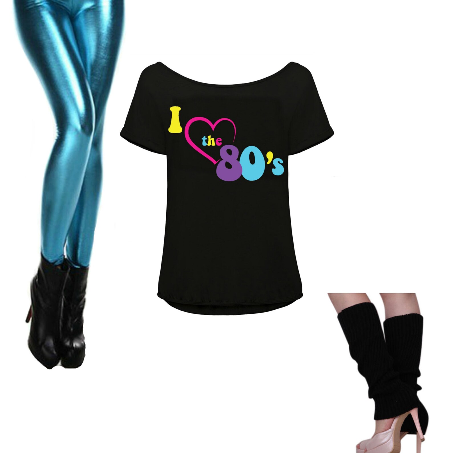 I Love The 80s Women's T-Shirt - Neon Festival Top For Fancy Dress & Hen Parties