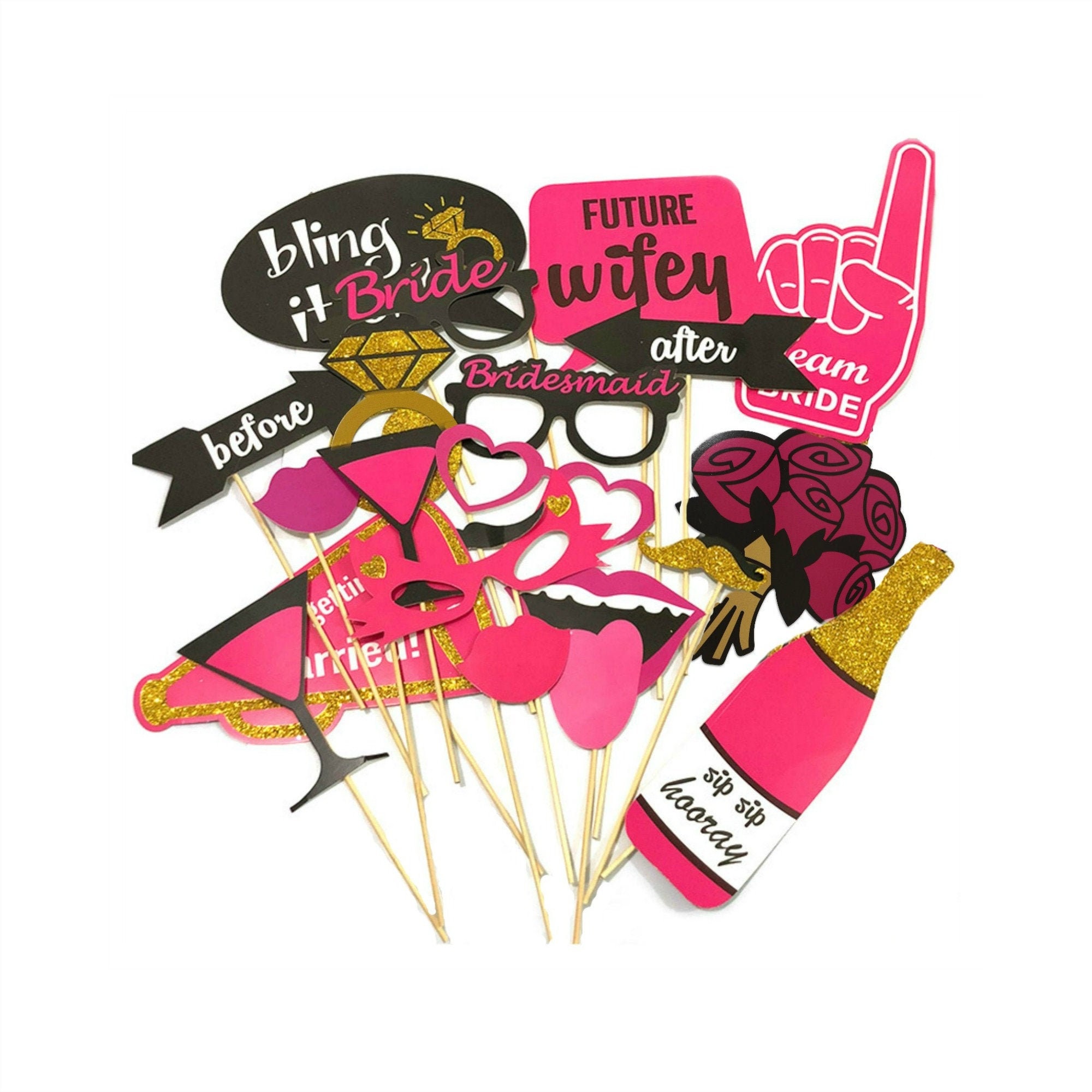 Hen Party Photo Props Hen Night Photo Booth Accessories Hen Party