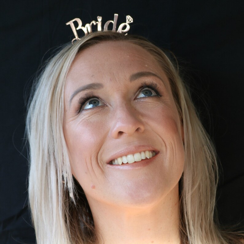 Rose Gold Bride to Be Veil & Tiara Hens Night Accessories Etsy