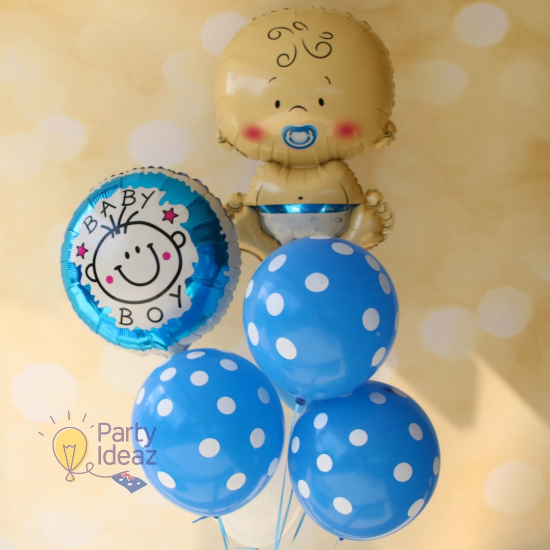 Its A Boy Baby Balloons Bouquet Blue Baby Shower Decorations / New ...