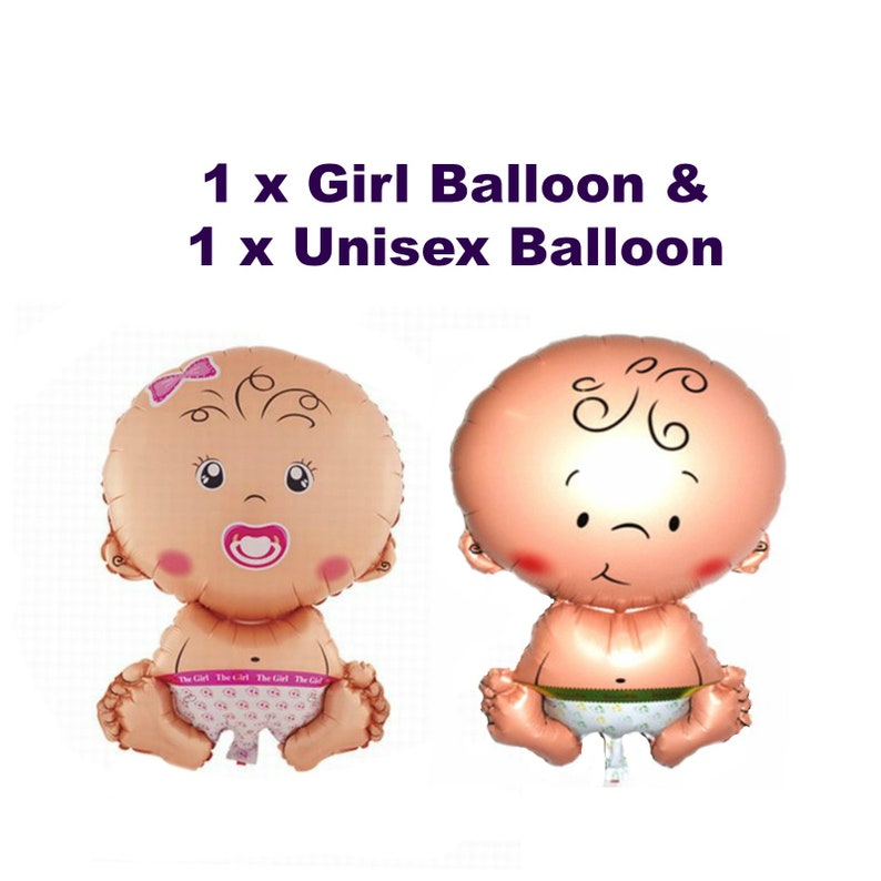 First Birthday Party Twins Birth Announcement Boy Girl And Unisex Foil Balloons Twins Baby Shower Decorations Party Decor Paper Party Supplies Advancedrealty Com