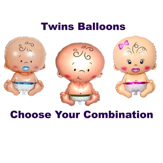 Twins Baby Shower Decorations Boy Girl And Unisex Foil Etsy