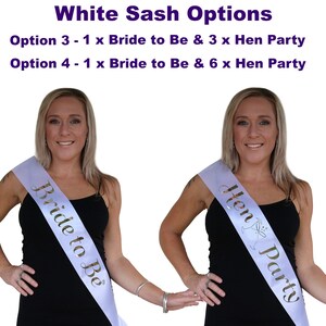 Hen Party Sash In Rose Gold Bride To Be Sash Set Hen Night Sashes Hen - Foto 12