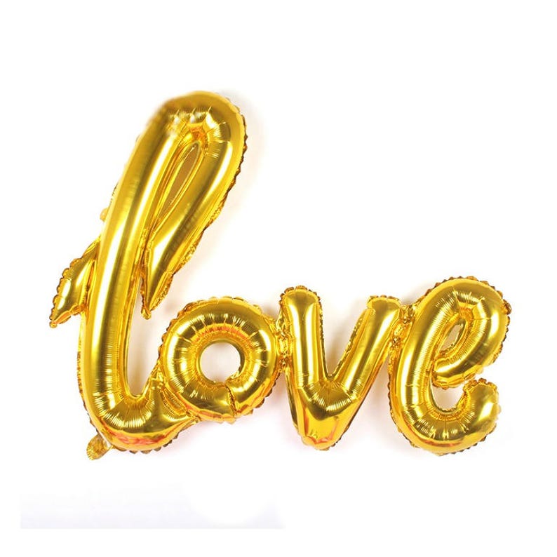 Gold Love Balloon 50th Wedding Anniversary Decorations Etsy